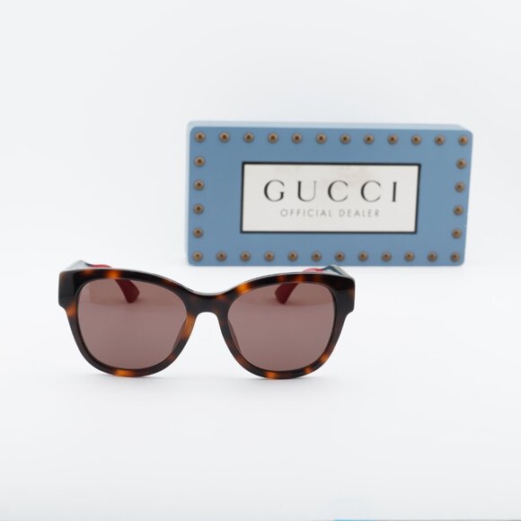 Gucci GG1866SK 002 Square Sunglasses – Havana/Brown main image 5